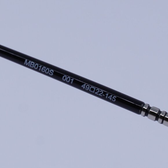 Montblanc MB0160S 001 Sunglasses Silver/Black Square Frame, Grey Lenses - Picture 6 of 11